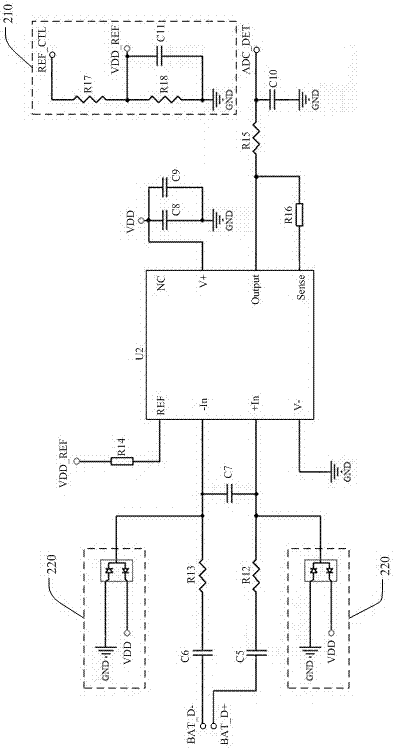 A lead storage battery internal resistance detection circuit