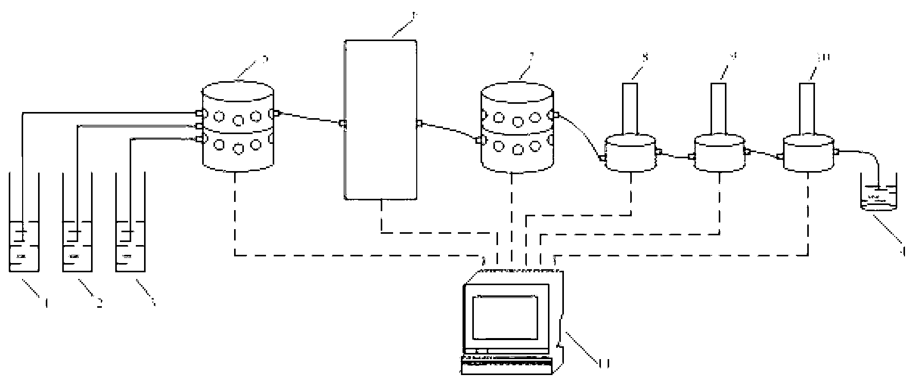 Boiler water quality detection device based on flow injection analysis and soft-measuring technology