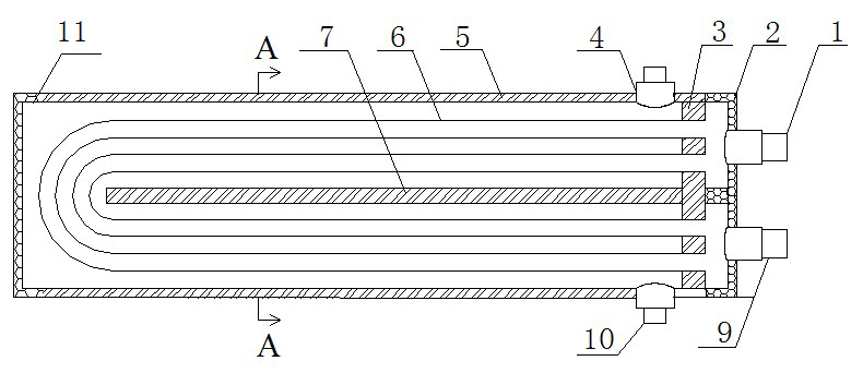 Case-type multi-shell-pass countercurrent speedup type shell and tube heat exchanger