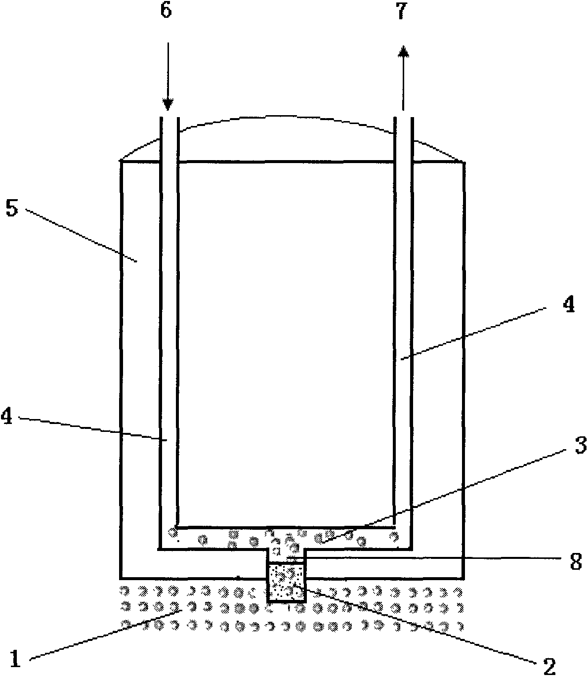 A concentration gradient diffusion sampling device for an online detection system of a bioreactor