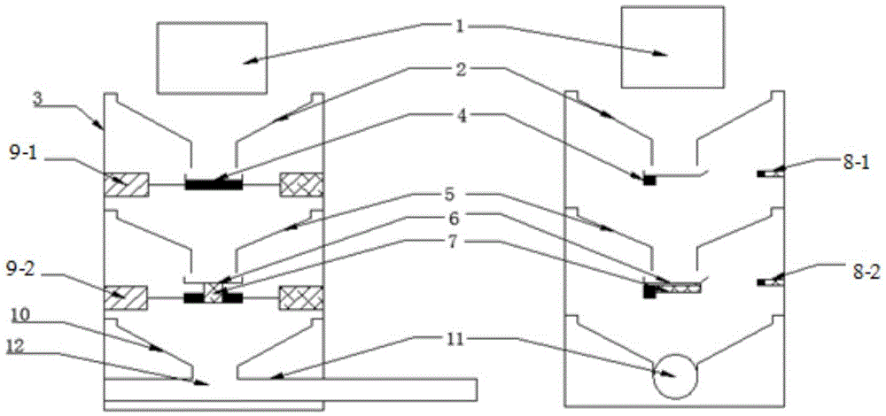 On-line real-time measuring device and measuring method for cigarette machine stem label removal flow rate