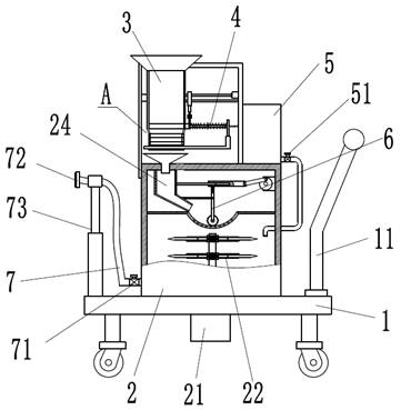 Quantitative fertilization device of vegetable planting water and fertilizer all-in-one machine