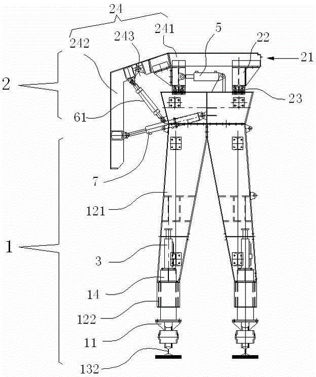 Floor slab concrete construction method applying floor slab trolley