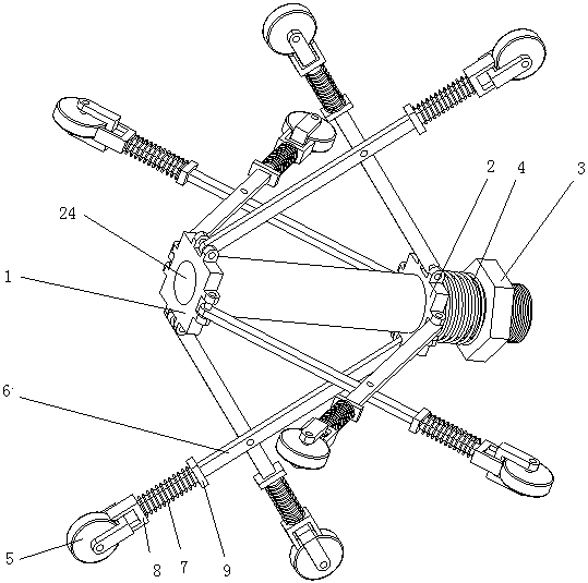 Peristaltic type pipeline robot