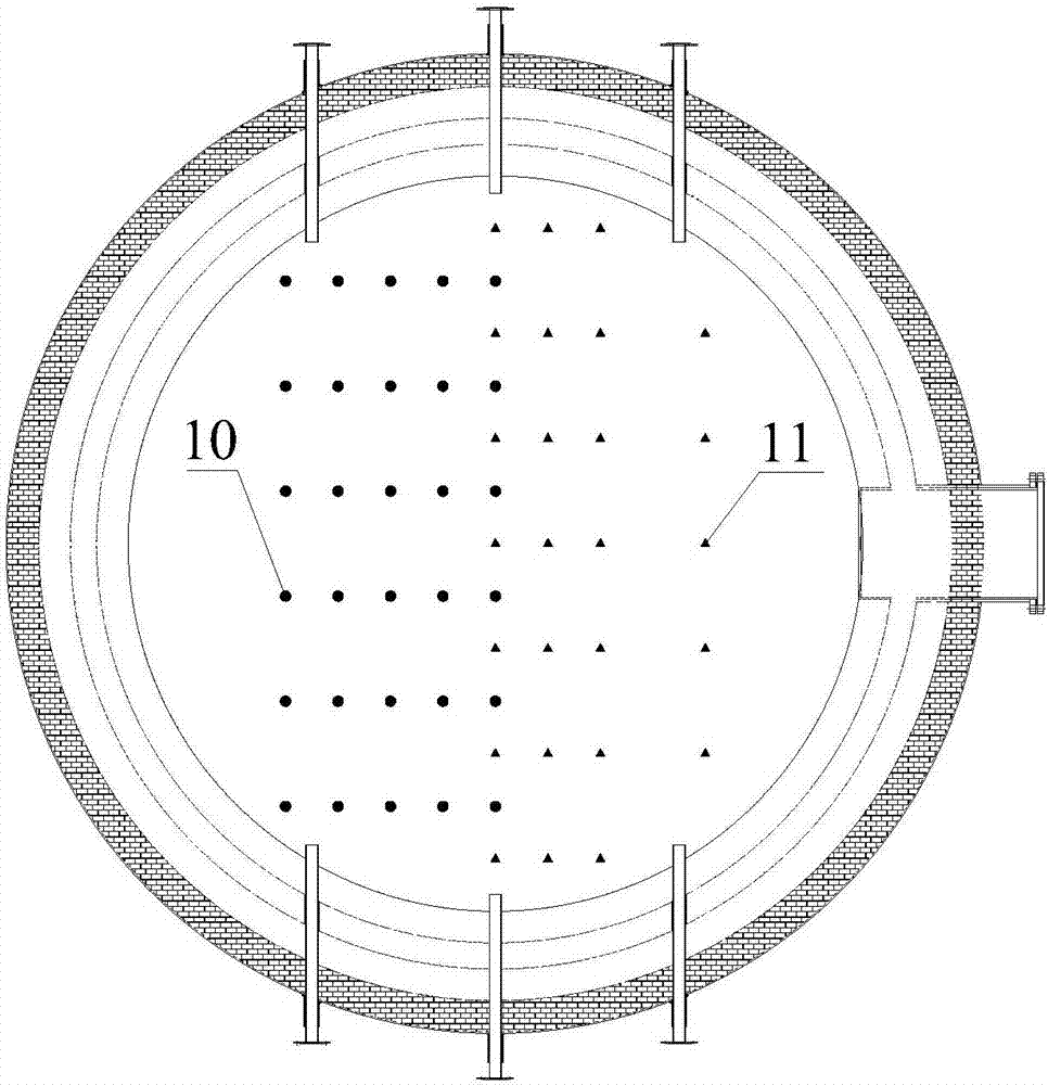 Test device and method for simulating in-situ underground coal gasification