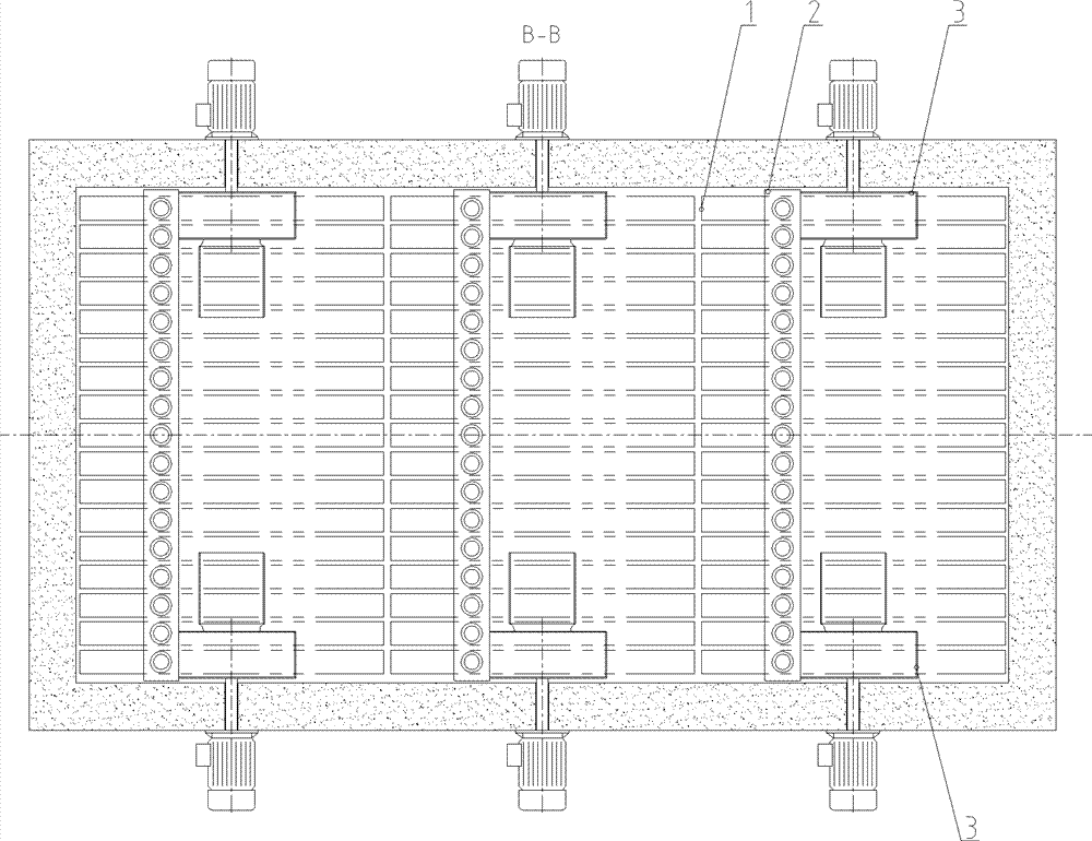 Heating device for flat glass