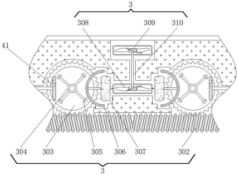 Cloth cleaning device capable of automatically cleaning away oil stains based on rotation of rotating wheels