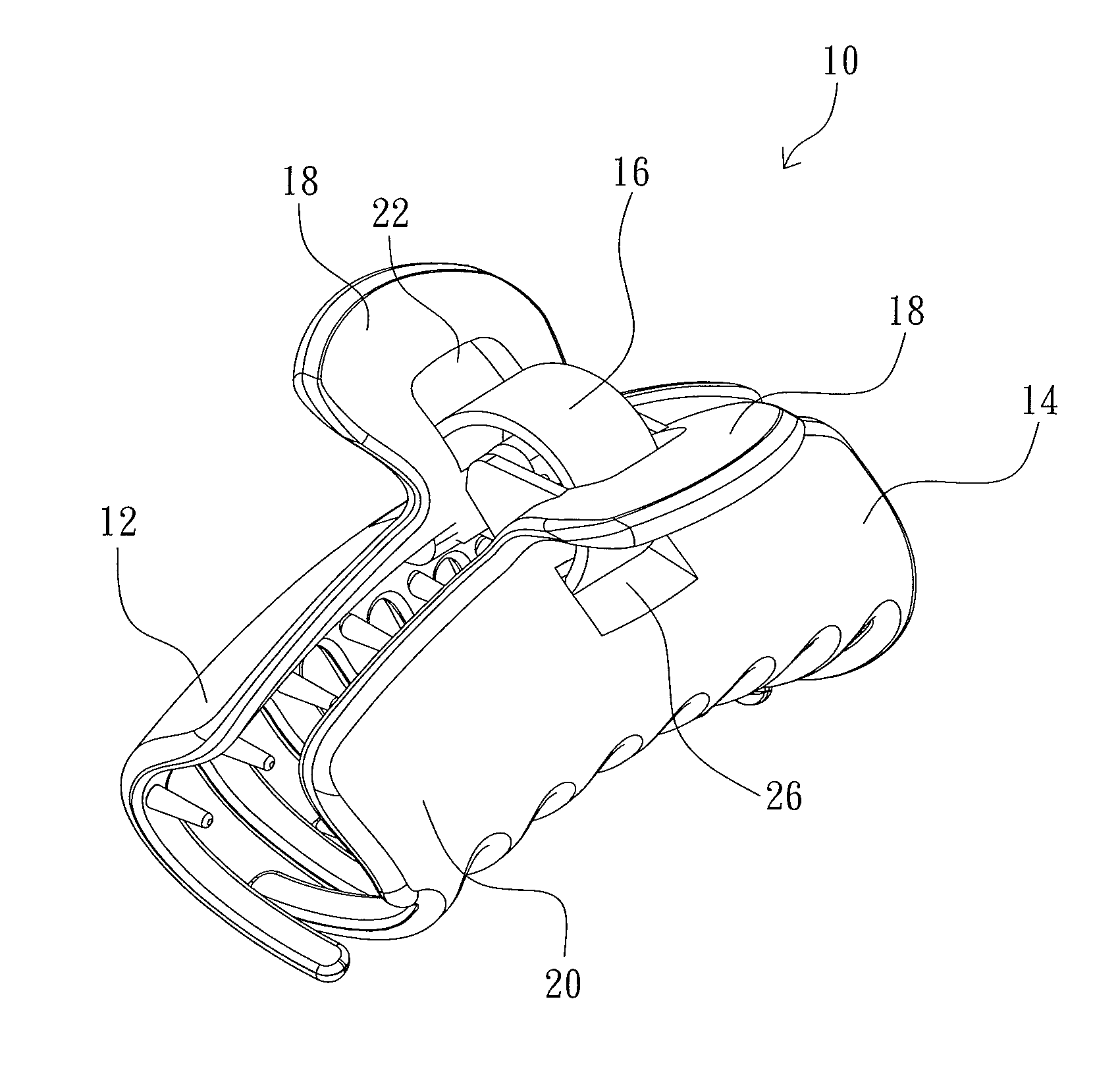 Hair clip with elastic fastener