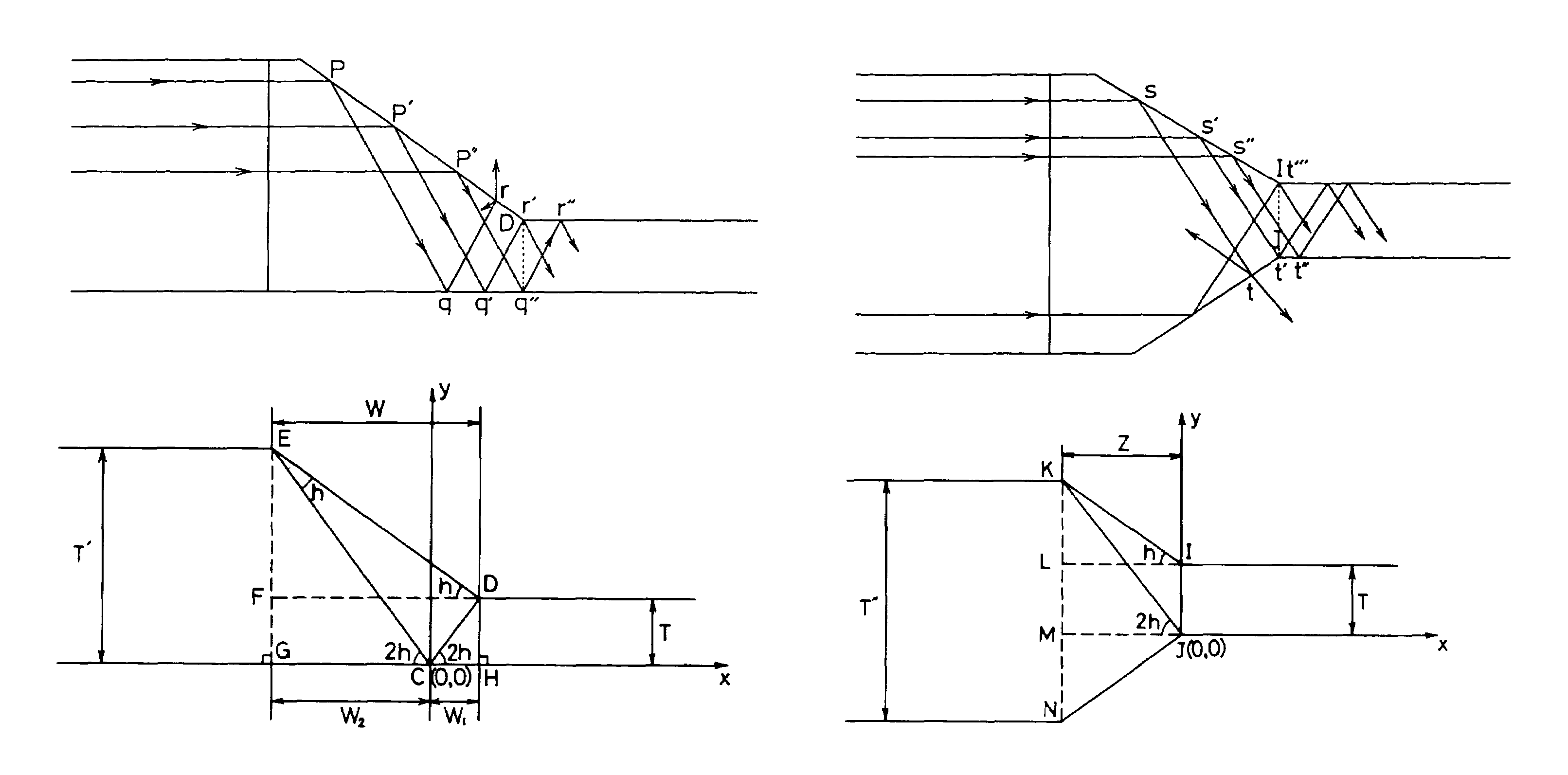 Light guide panel with slanted light guiding parts