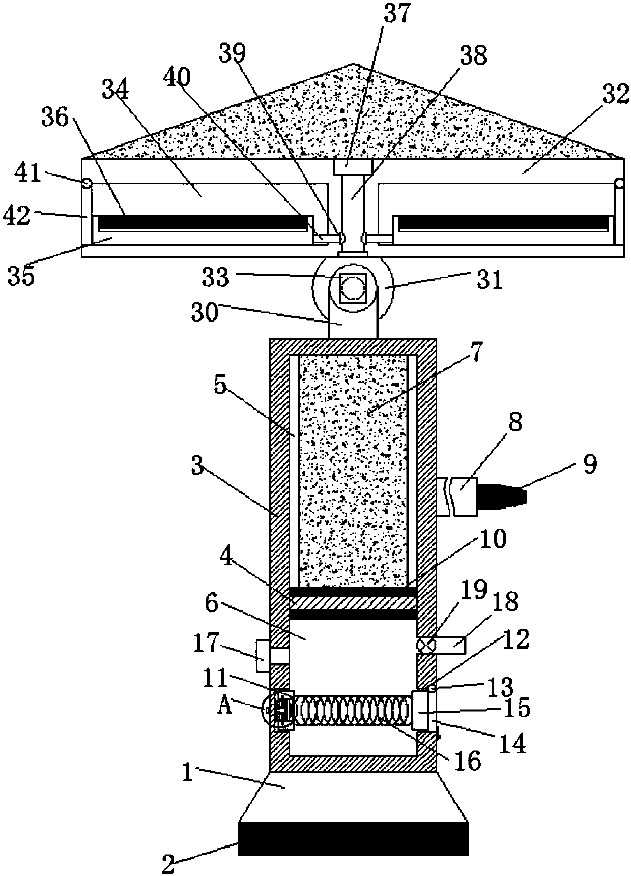 Charging pile device of electric automobile