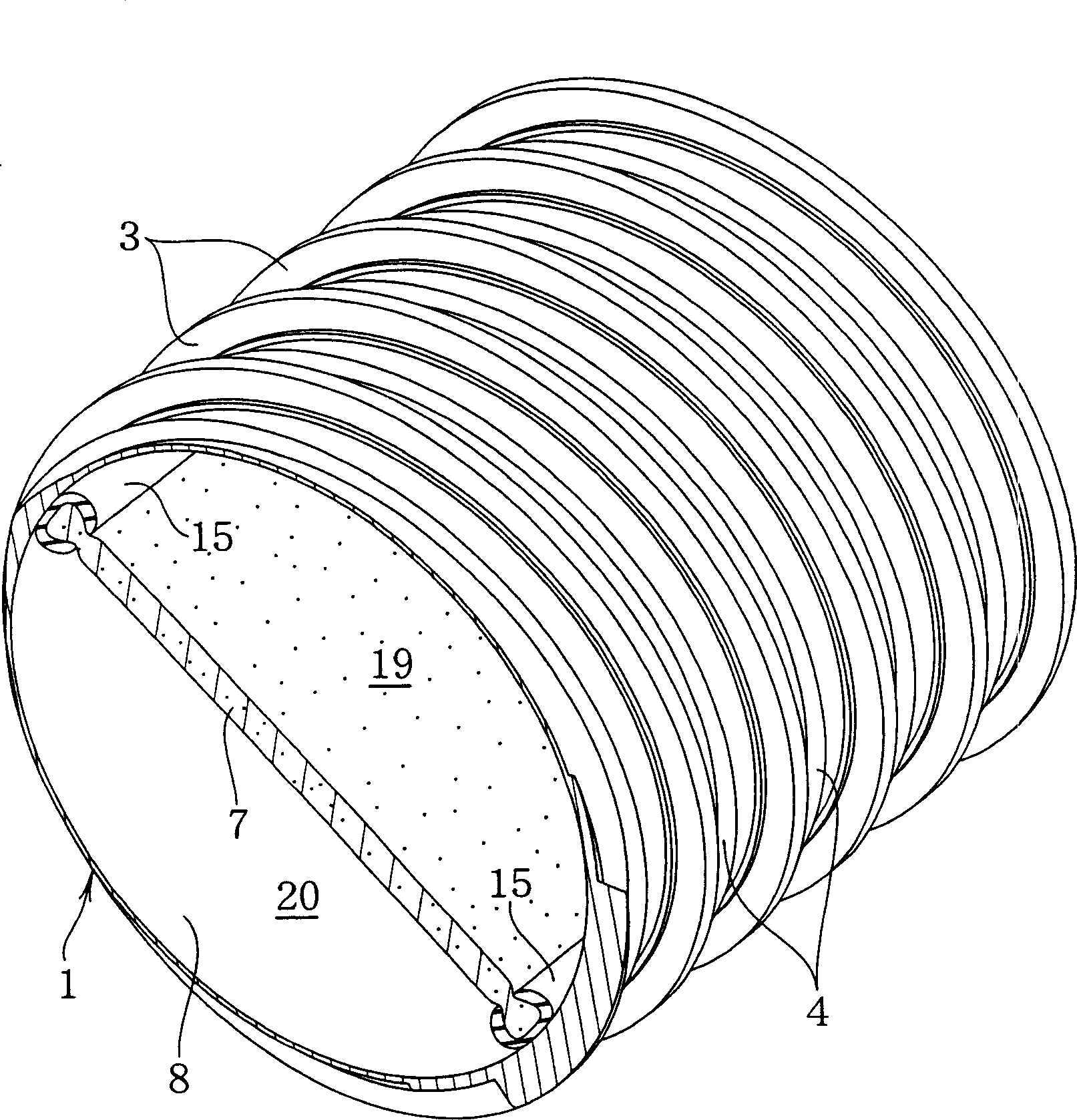 Flexible bimetallic tube