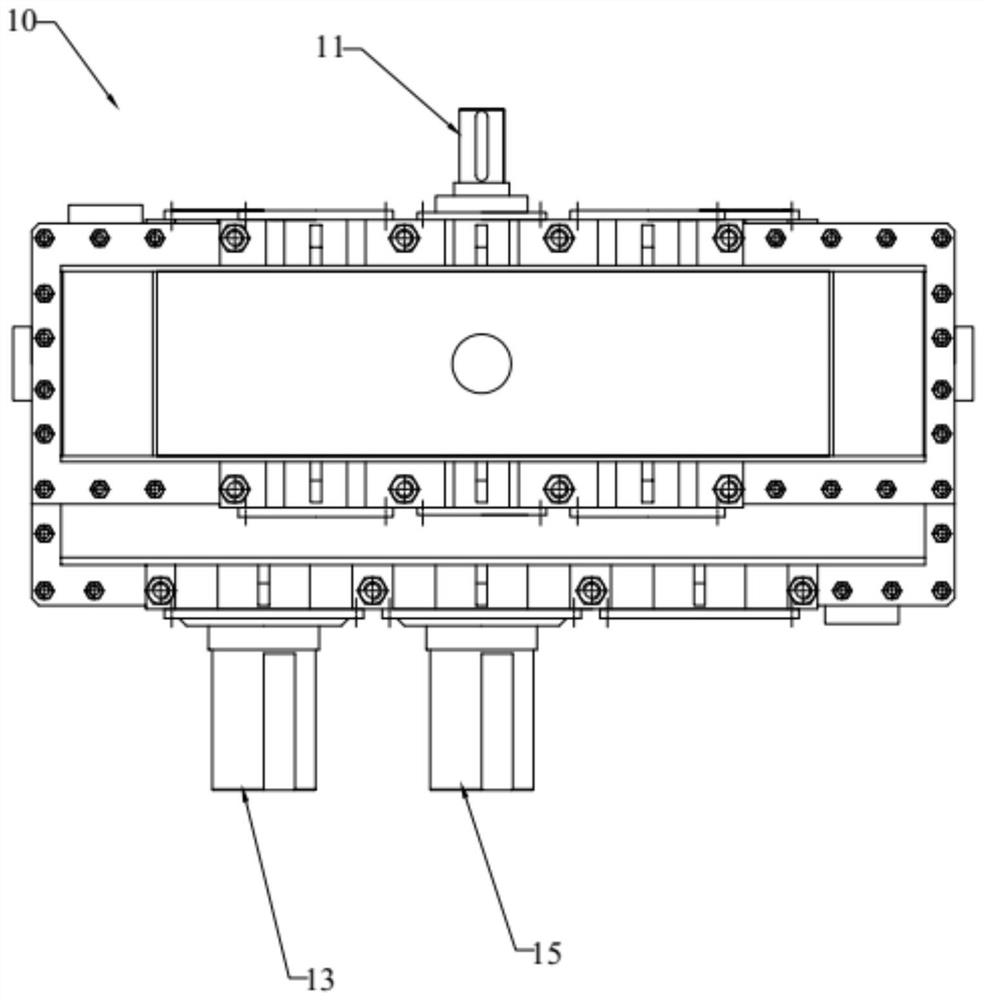 Internal mixer gearbox for power split drive