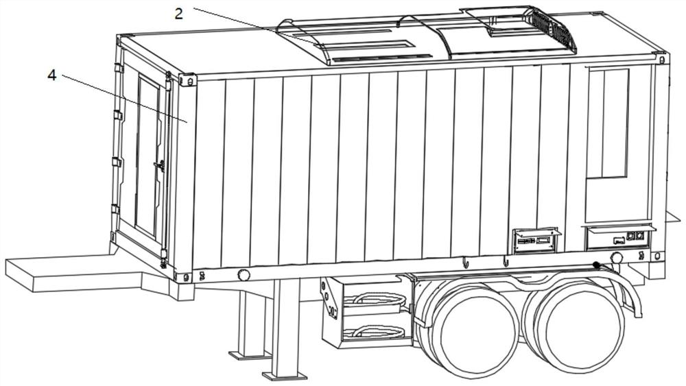 Movable energy storage container heat dissipation device and movable energy storage container