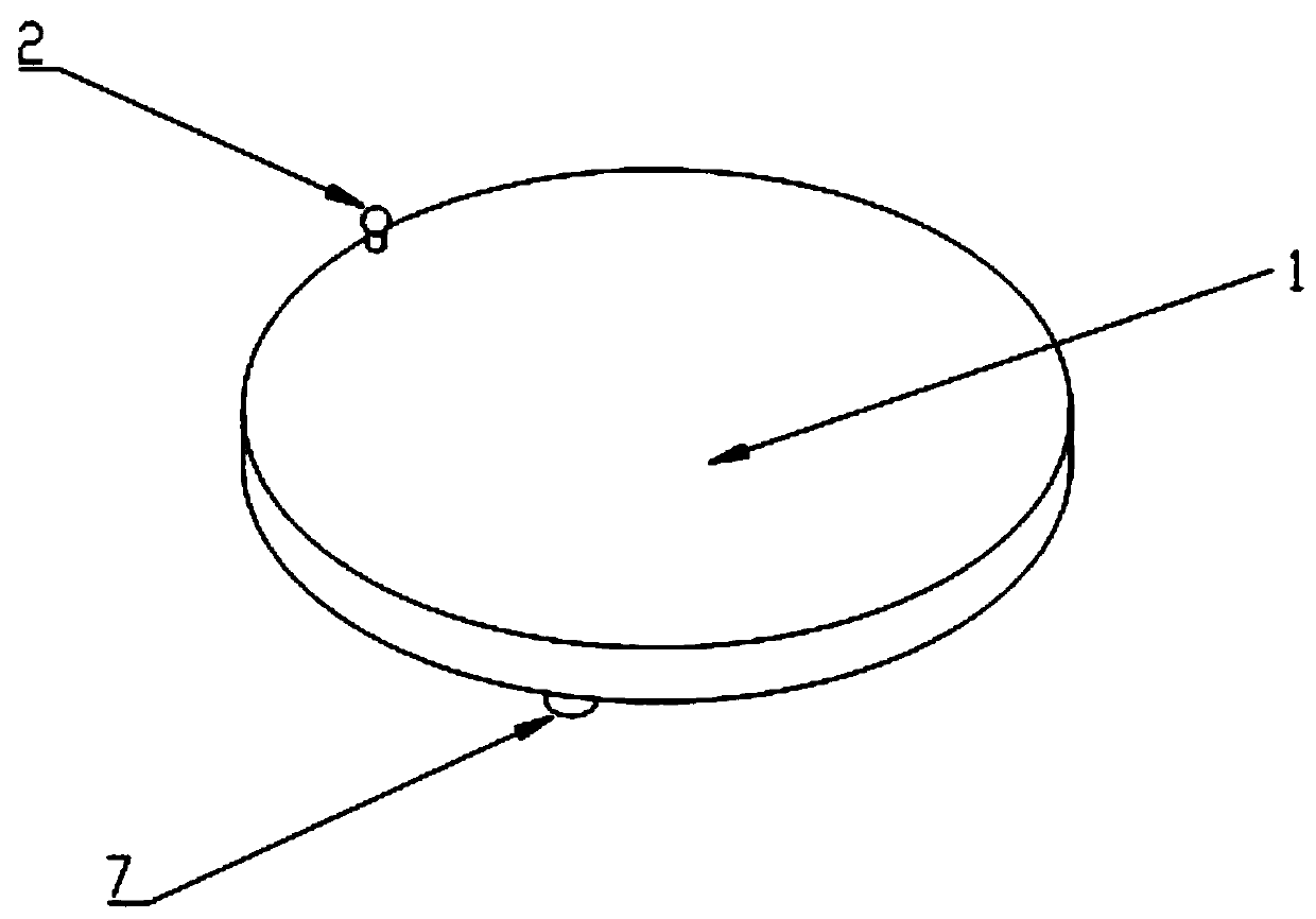 Rotary chopping board, manufacturing method and combined knife matched with rotary chopping board