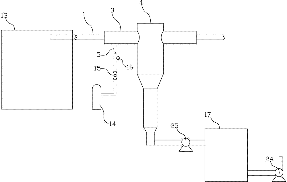 Quenching and collecting device for gasified molybdenum oxide nanoparticles