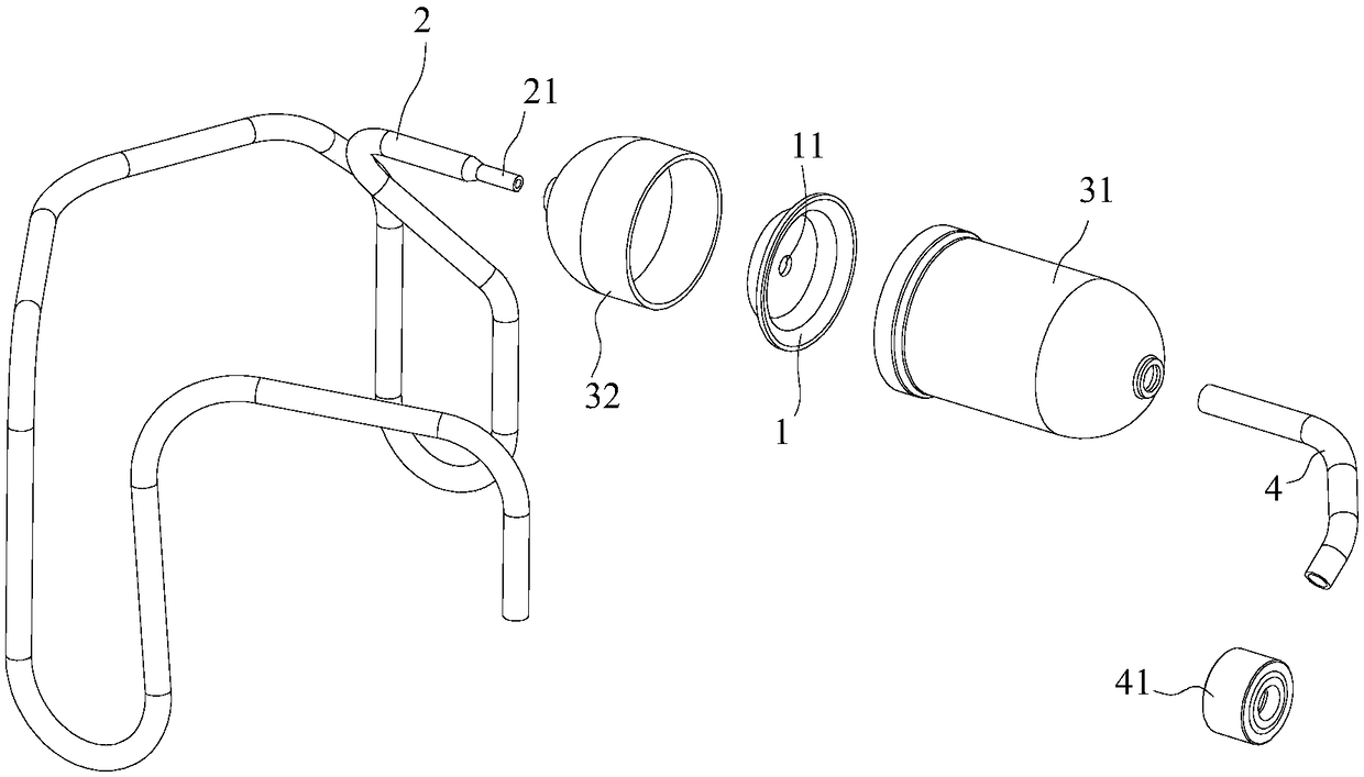 Compressor exhaust silencer structure