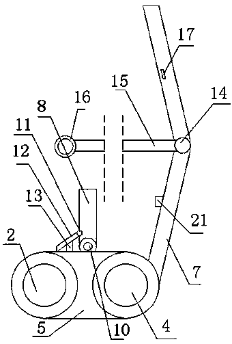 Bus front bicycle frame