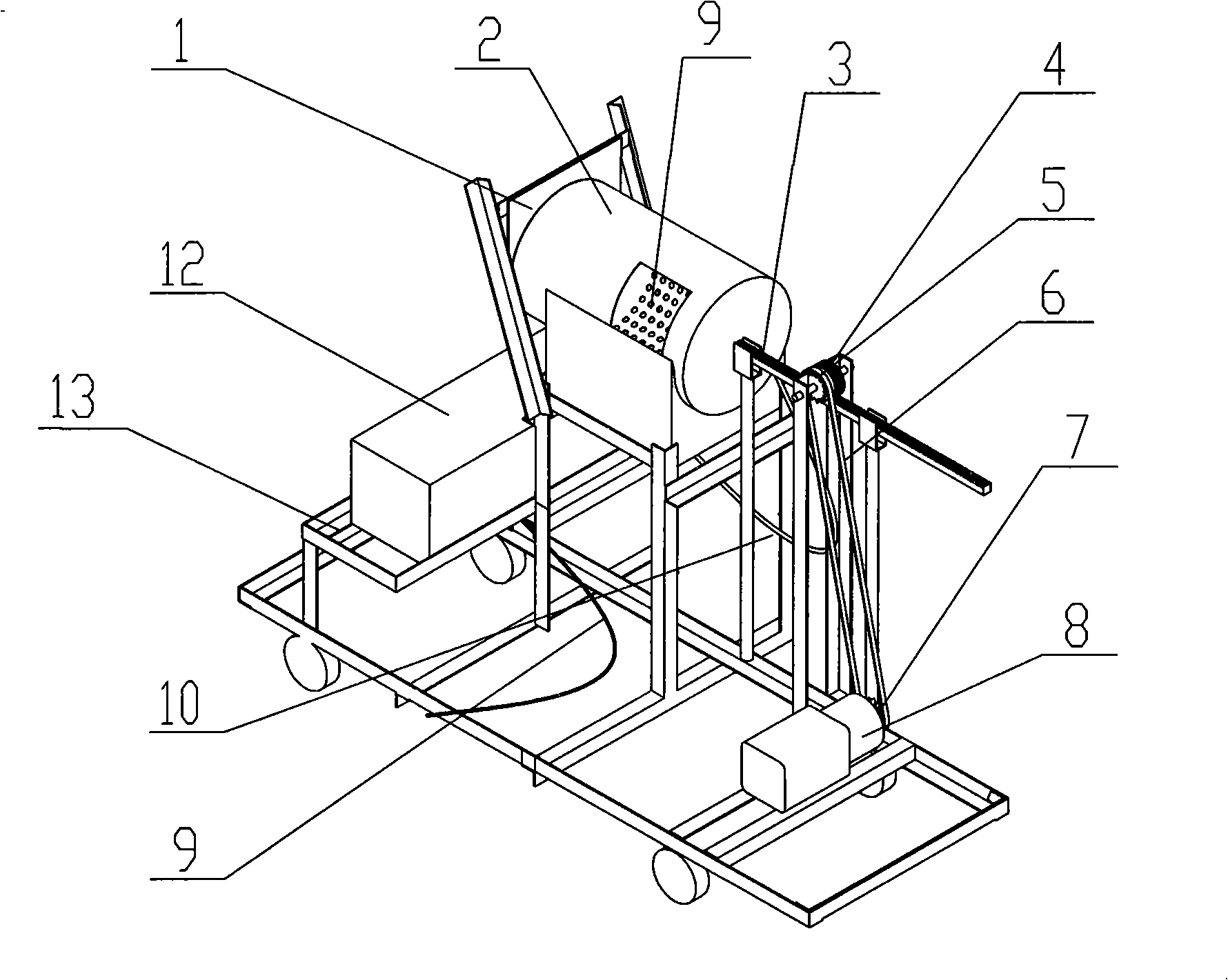 Food garbage solid-liquid separation and sterilization integrated device