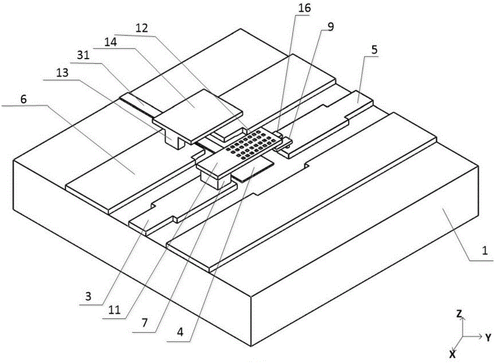 Radio frequency MEMS switch having elastic beam contacts