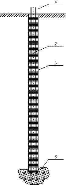 Expansive concrete caisson pile and manufacturing method thereof, and concrete expanding agent