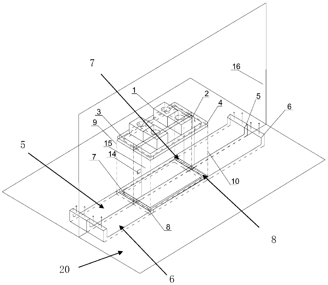 A cold storage air curtain system that can form a positive pressure space