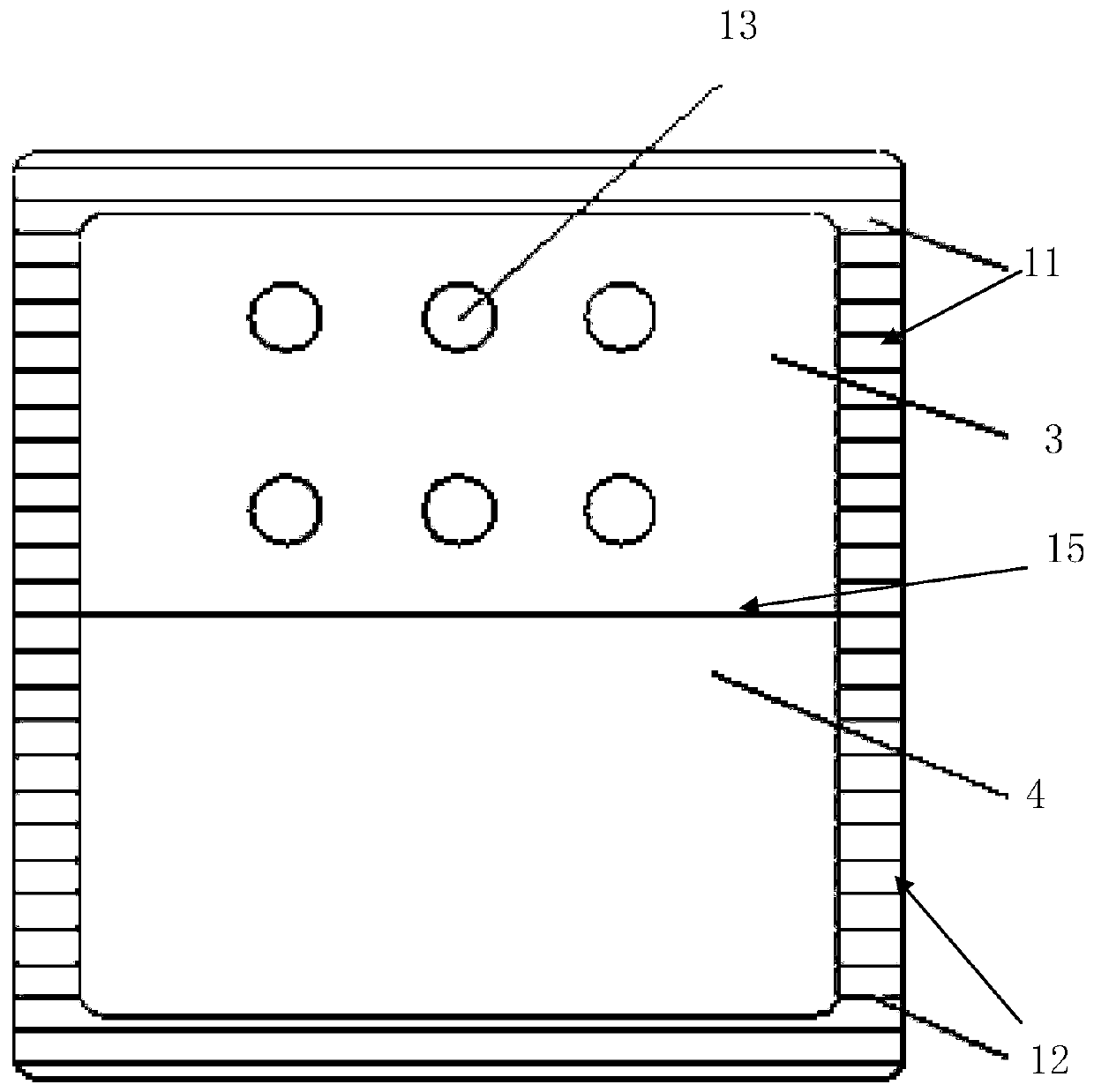 A cold storage air curtain system that can form a positive pressure space