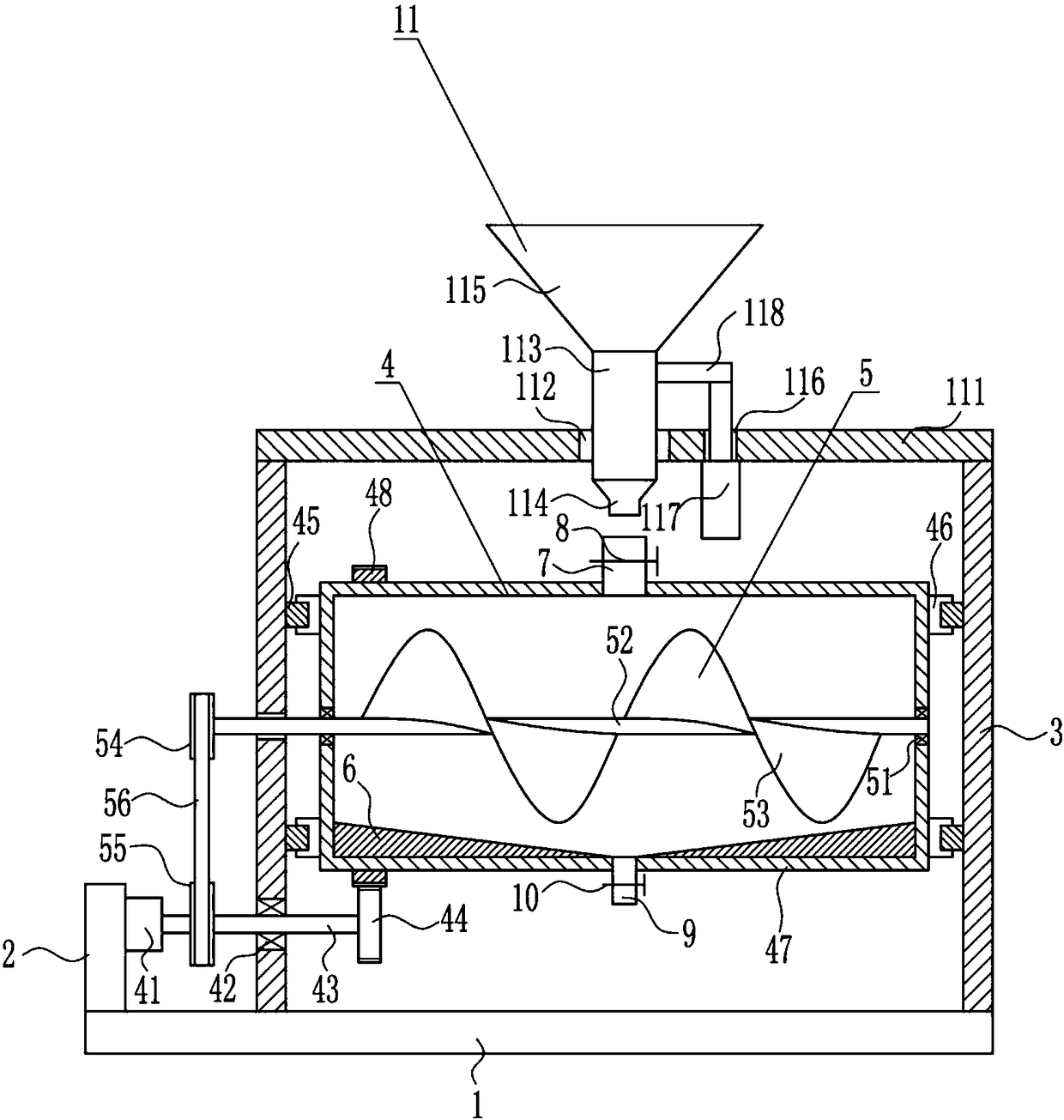 Raw-material stirring device used for cosmetics production