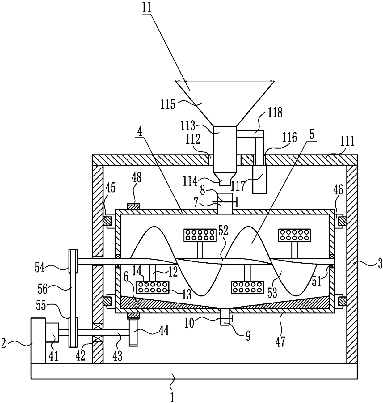 Raw-material stirring device used for cosmetics production