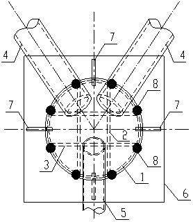 Hemispherical hollow welding sphere joint for large-span space steel structure support