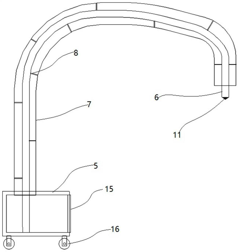 A device for removing slag at the welding joint of grid frame