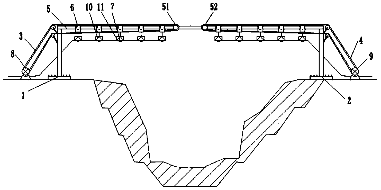 High slope blasting excavation dust falling method