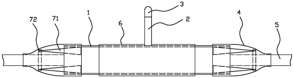 Novel-cable intermediate-joint explosion-proof apparatus