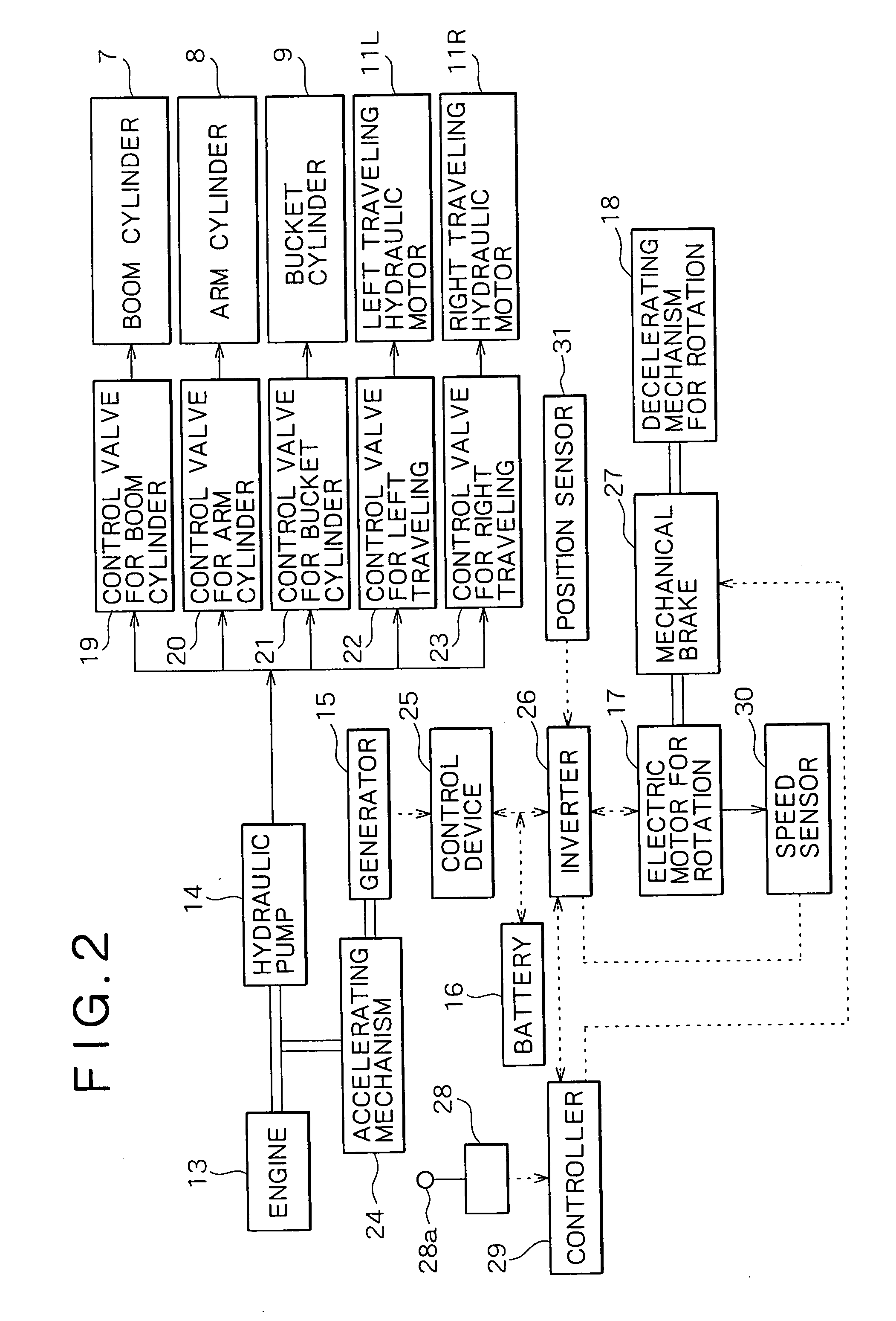 Rotation control device of working machine