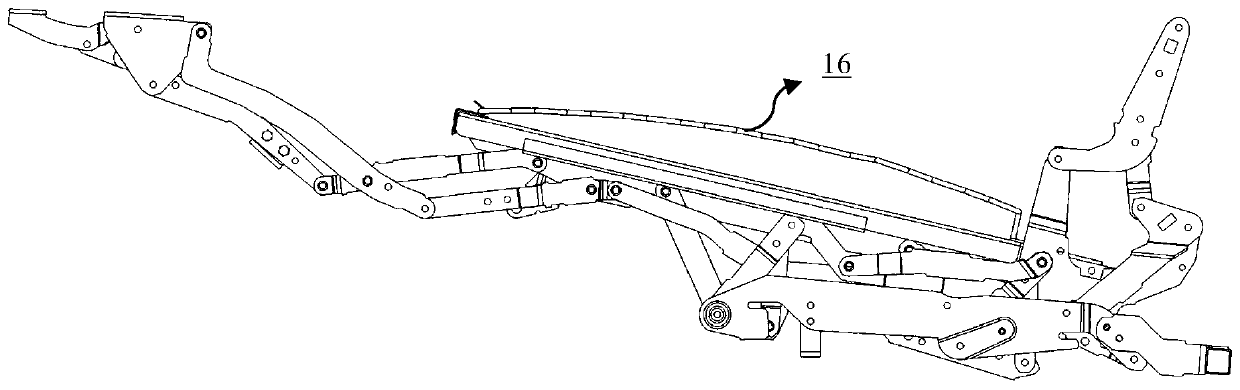 Sofa iron frame structure, sofa and sofa production method