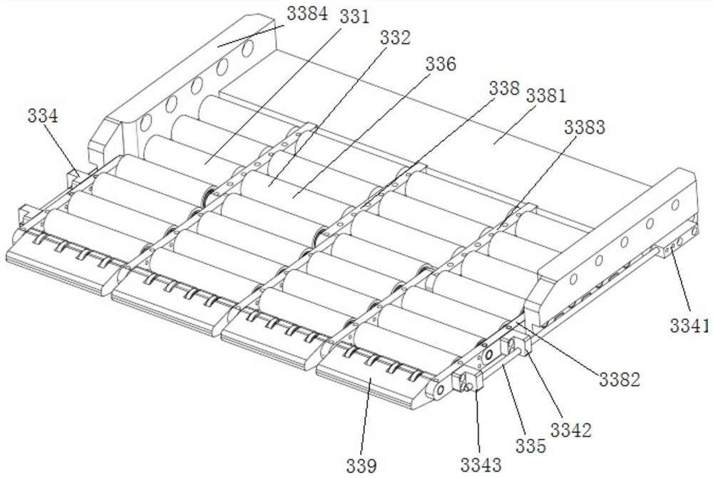 Internal forklift parking robot control system with stop arm structure and method