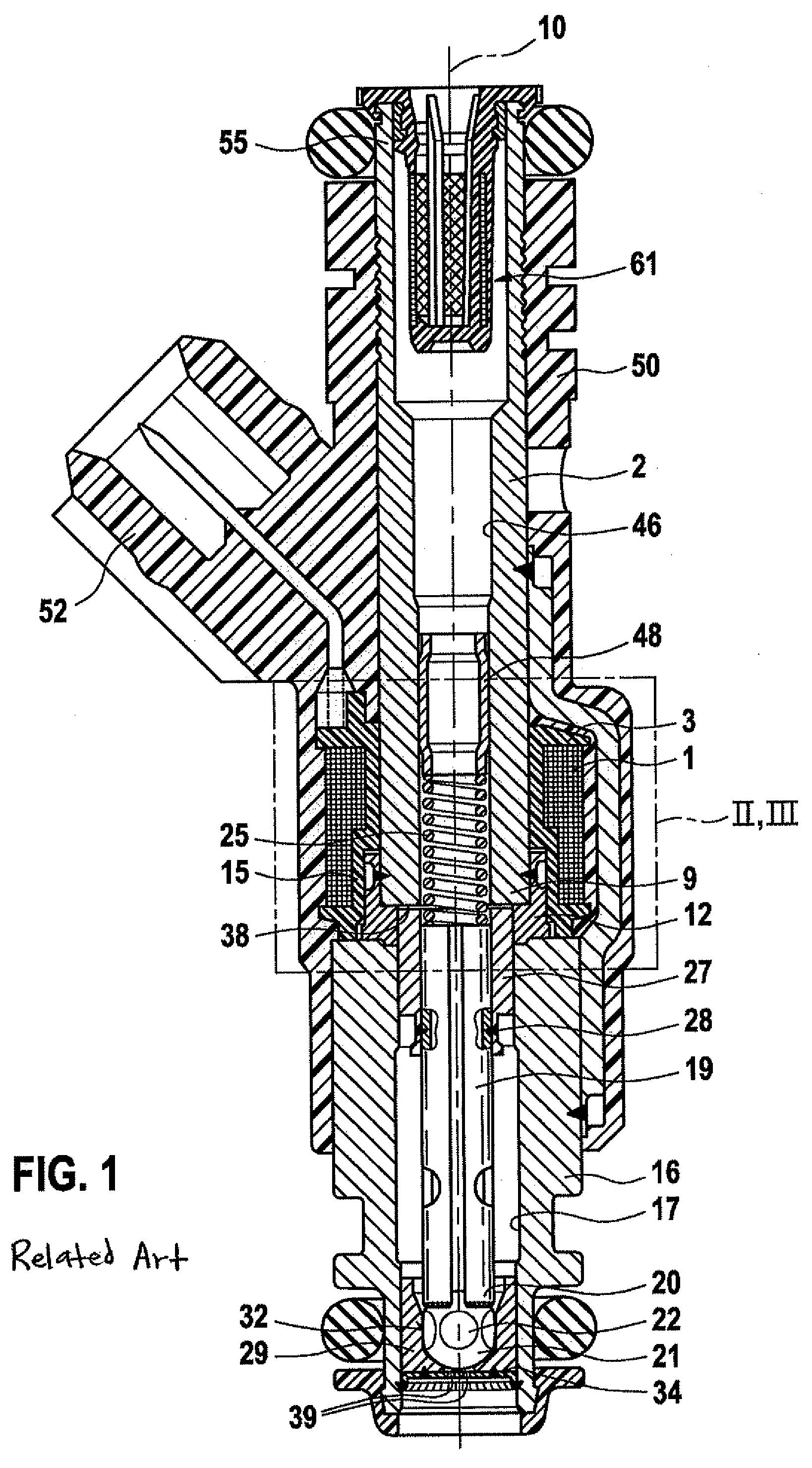 Electromagnetically operatable valve