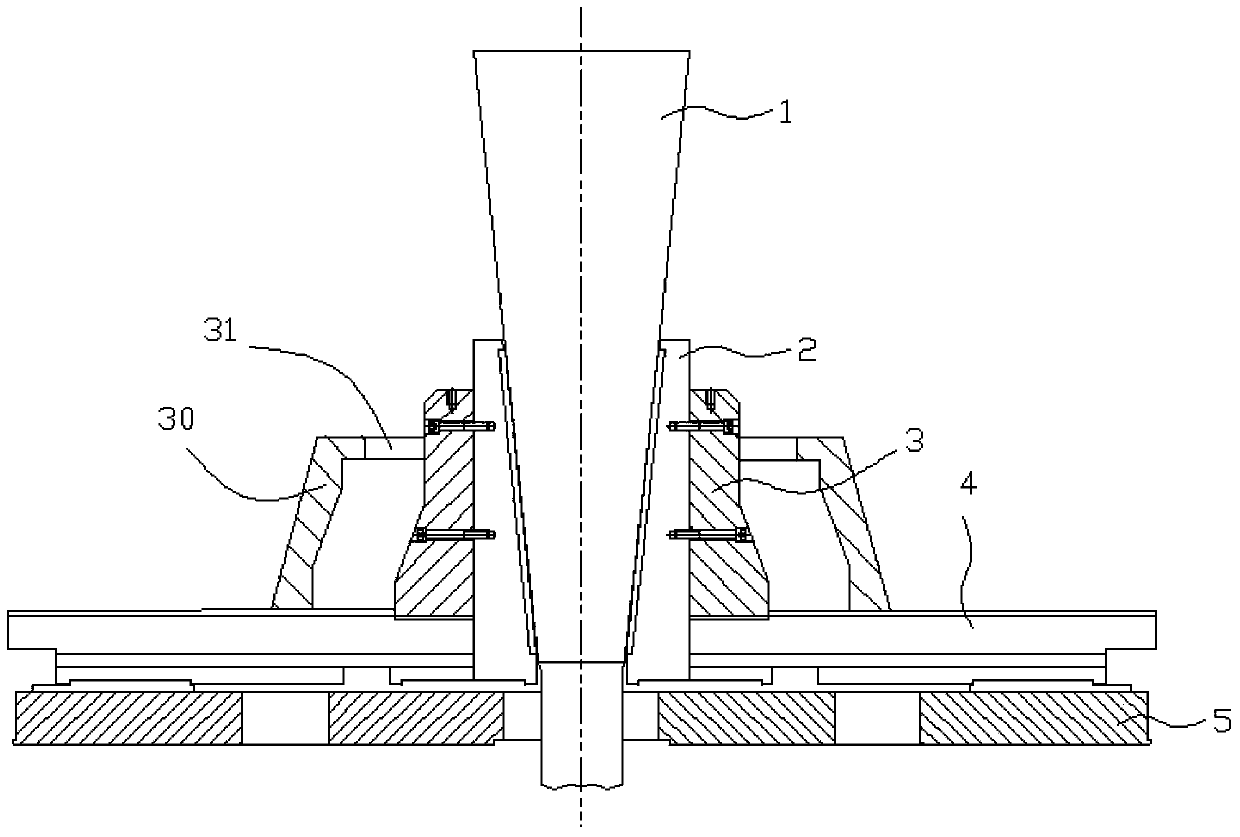 Method for forming irregular section ring unit by using high-temperature alloy rectangular section ring unit in thermal-bulging mode