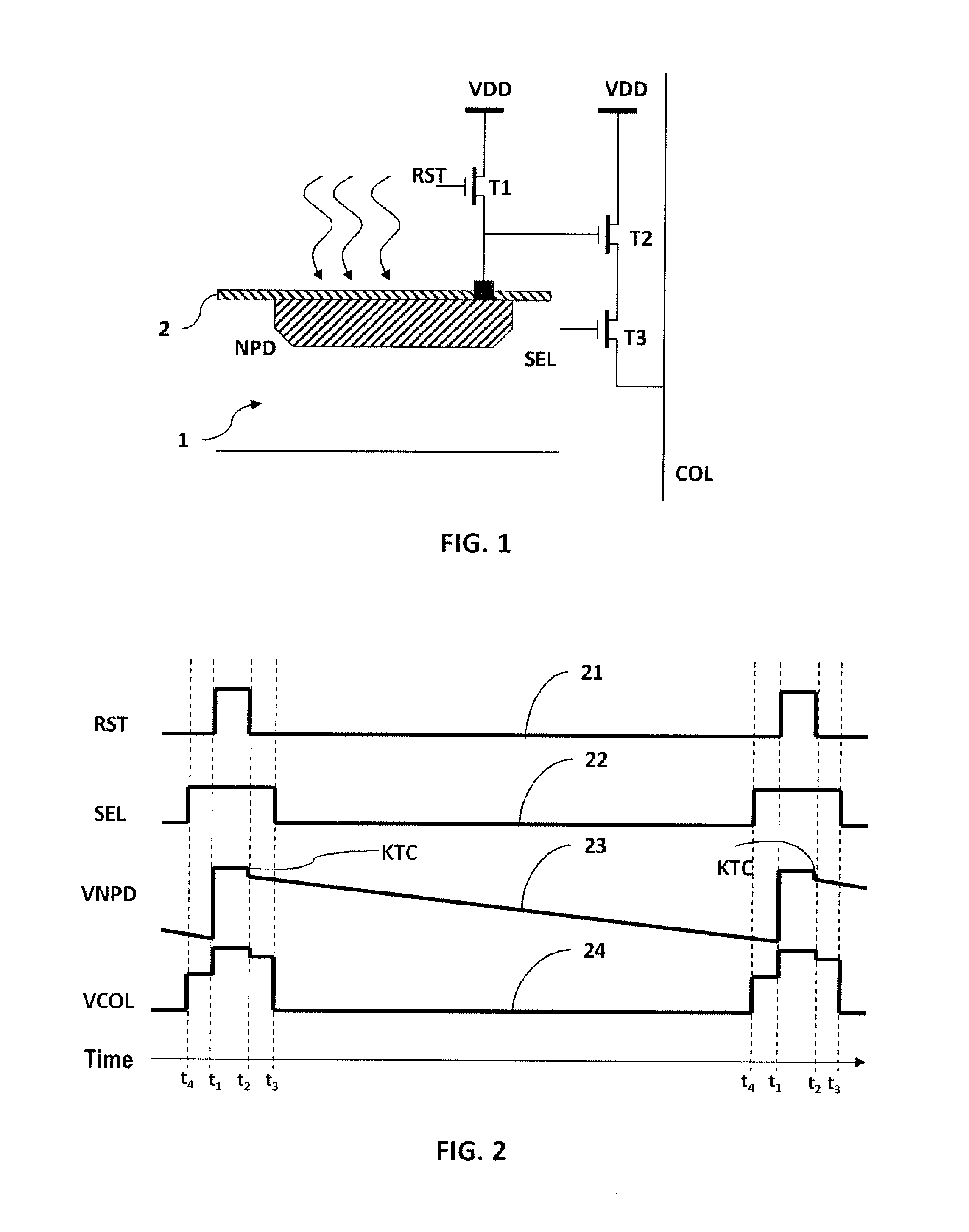 Active pixel structure with improved charge transfer