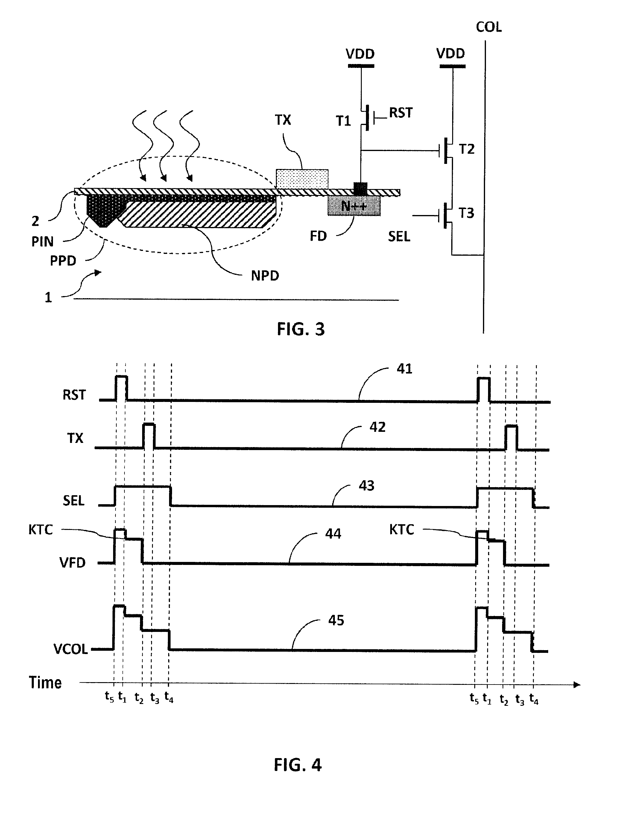 Active pixel structure with improved charge transfer