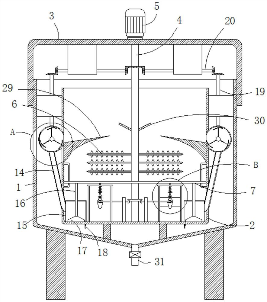 A mixing device integrating screening and crushing