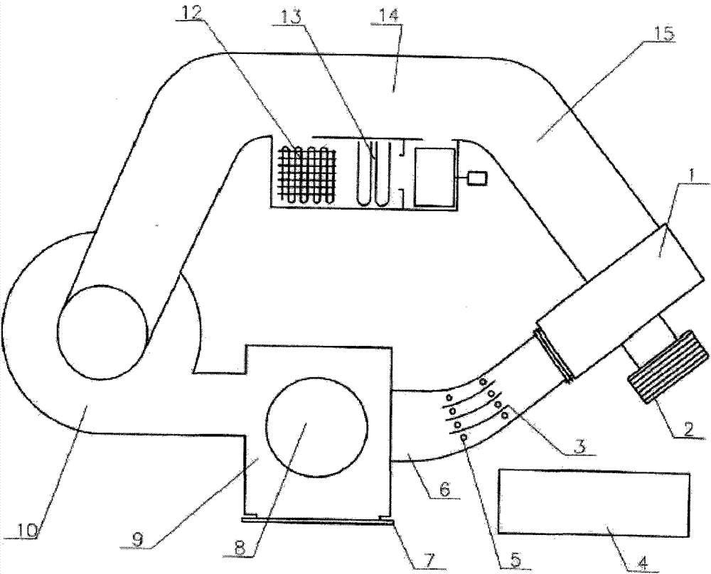 Sand and dust storm simulation test device