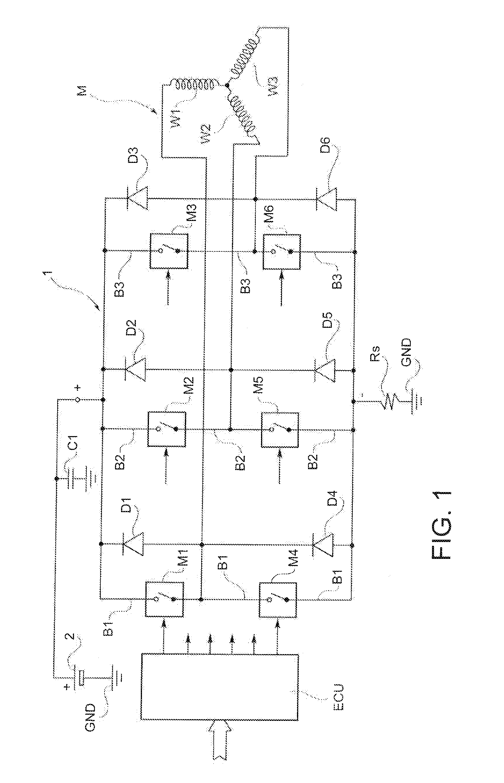 Controller for a Three-Phase Brushless D.C. Motor