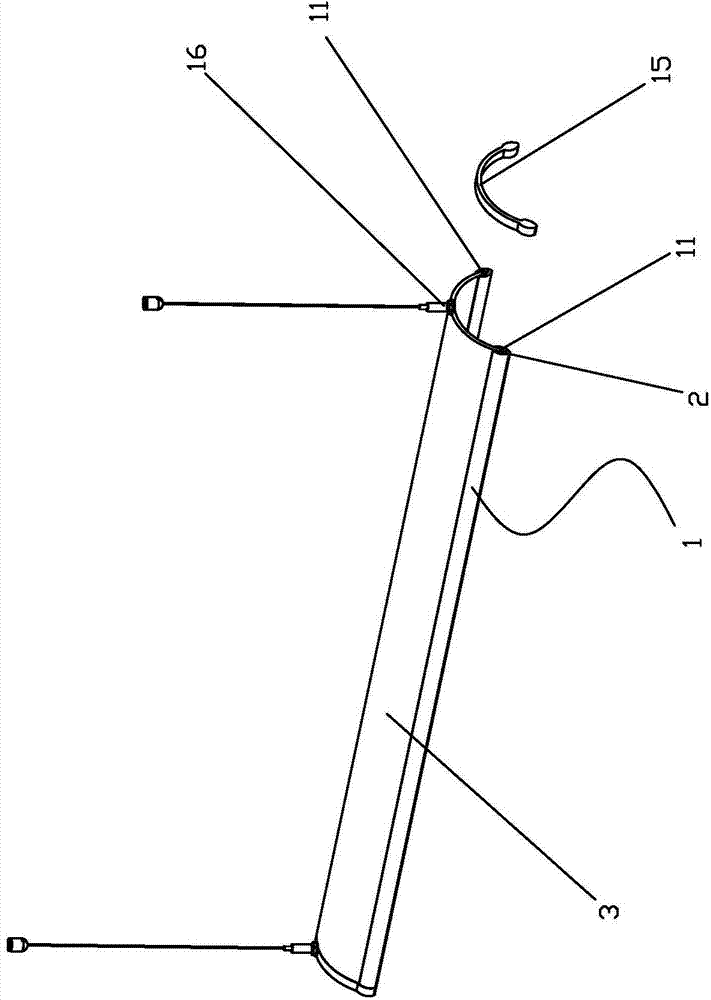 Efficient LED (light emitting diode) lamp with light guiding strip