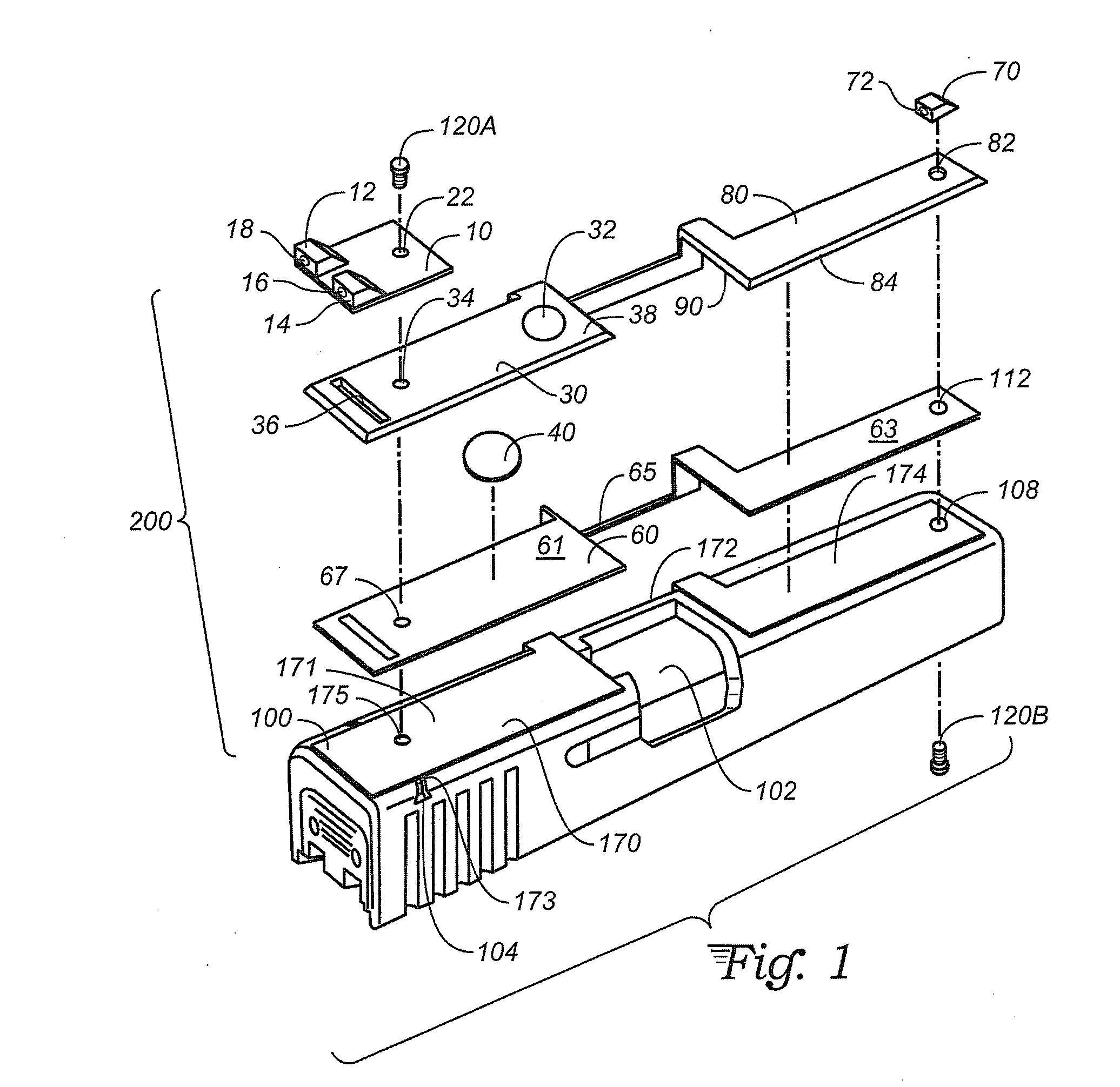 Gun sight using LED illumination