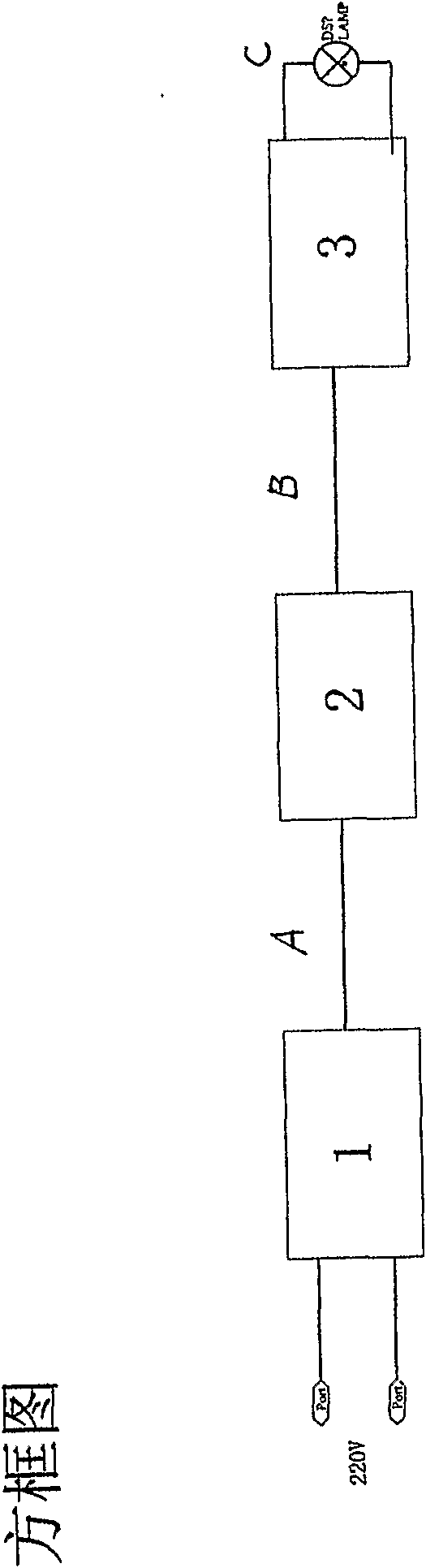 An electronic driver for a fluorescent lamp