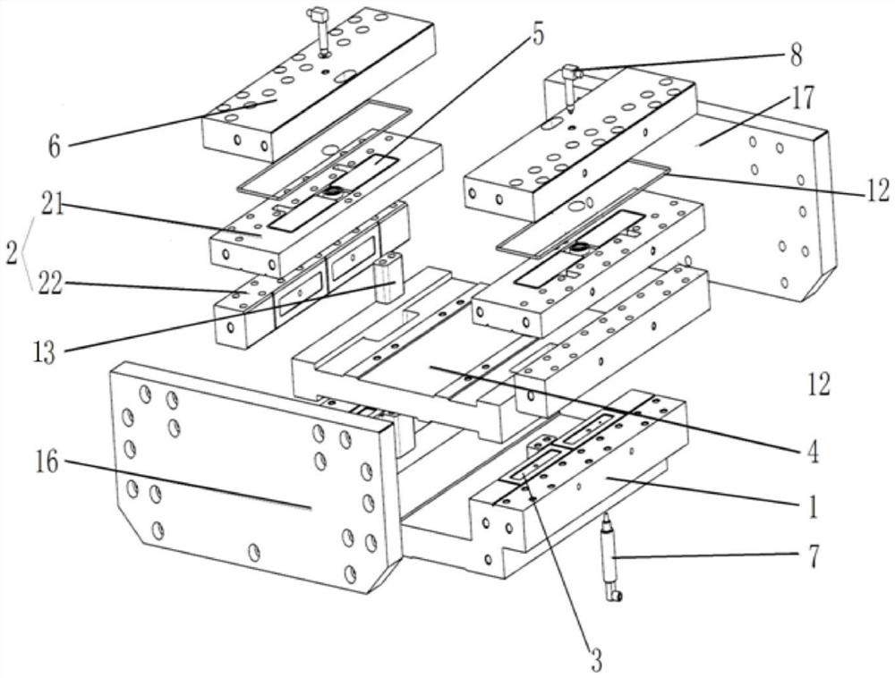 Hydrostatic pressure guide rail system with actively controllable oil film thickness