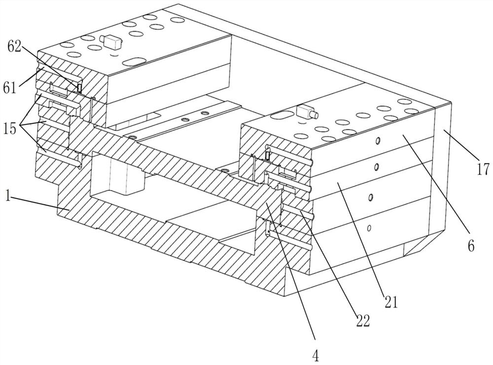 Hydrostatic pressure guide rail system with actively controllable oil film thickness