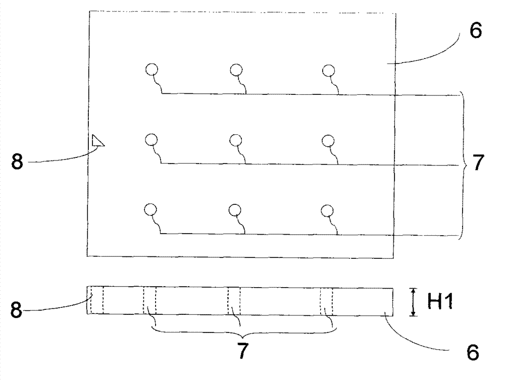 Zero-layer alignment mark structure for photo-etched pattern on medium substrate