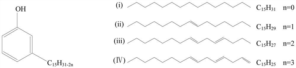 Catalytic hydrogenation preparation method of saturated cardanol