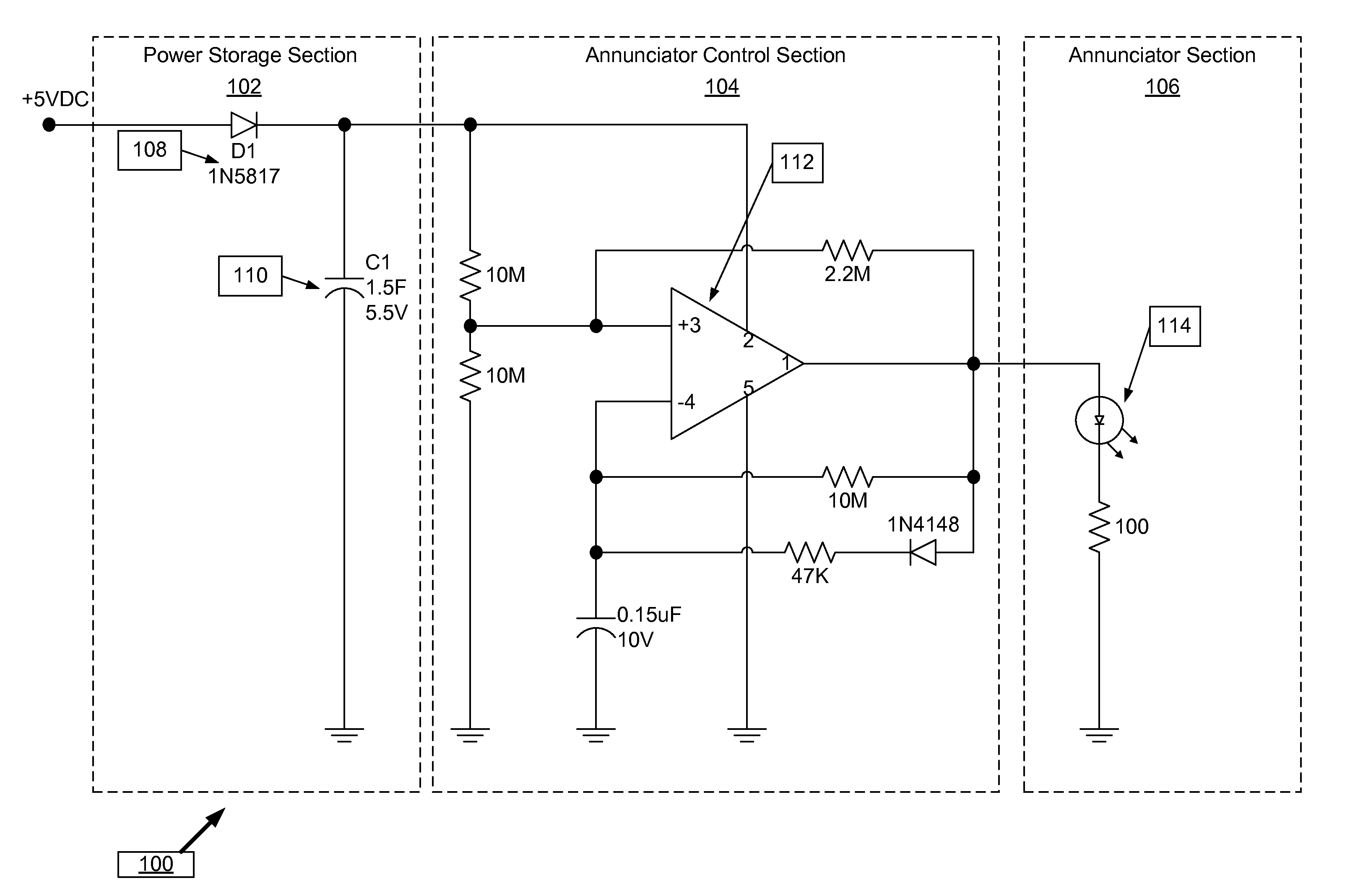 Audio/visual annuciator for marking points of interest